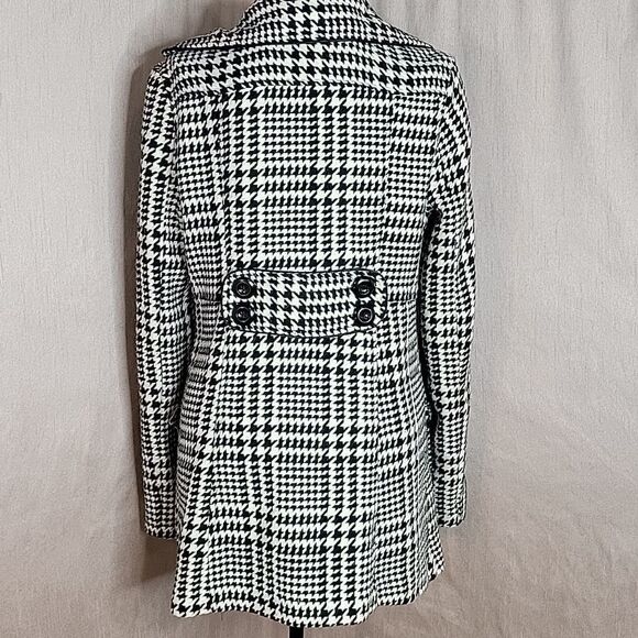 IZ BYER CALIFORNIA Houndstooth Double Breasted Coat Medium - Picture 8 of 9